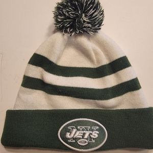 New York NY Jets Pompom Beanie Hat